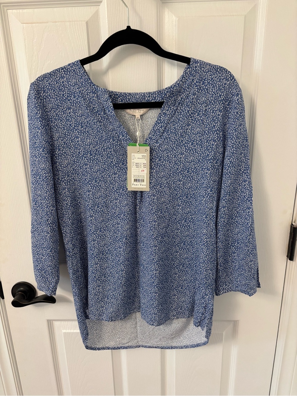 NWT PART TWO Lightweight Blue V-Neck Tunic